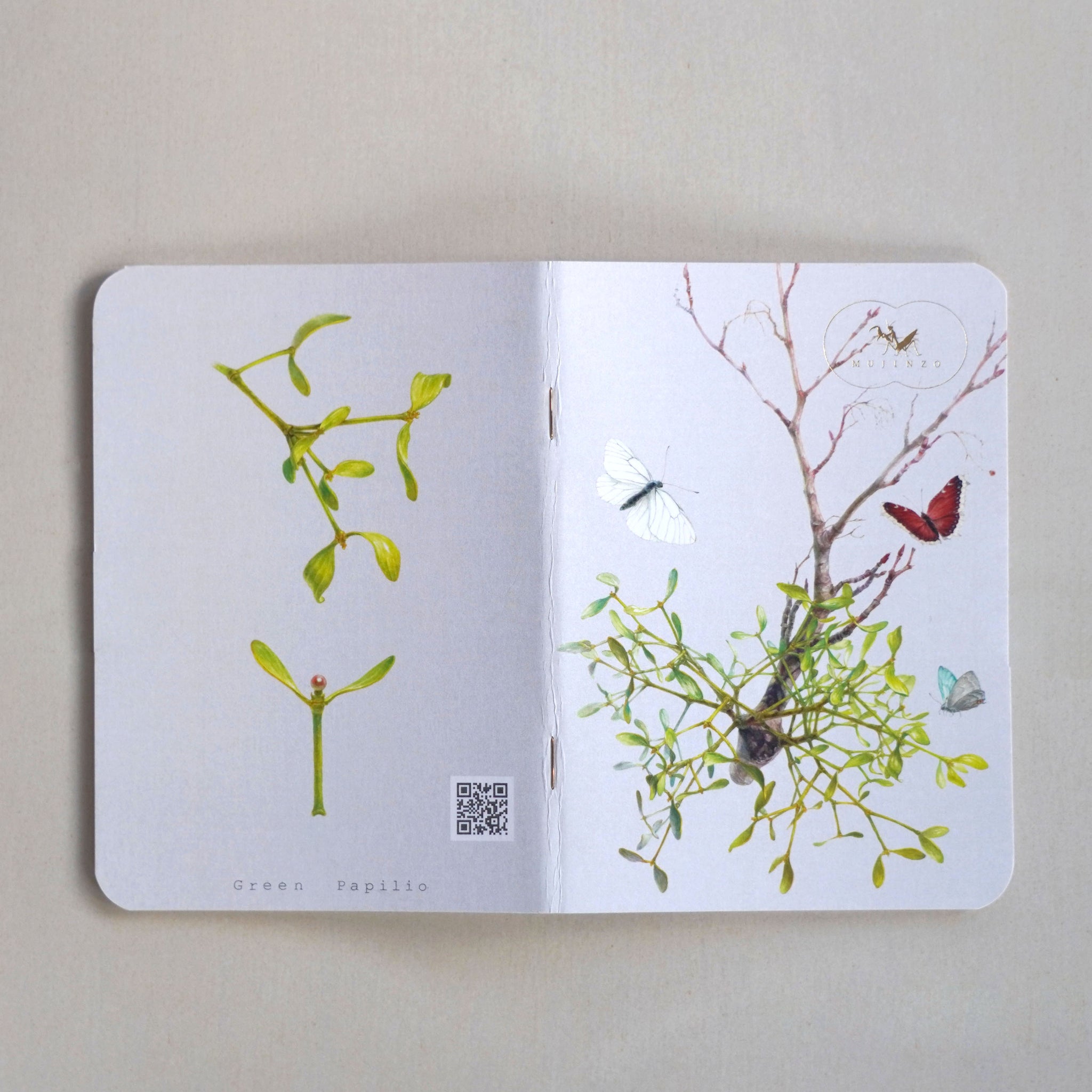 ヤドリギの世界!!参考商品 MUJINZO Notebook “ヤドリギ” – Green Papilio